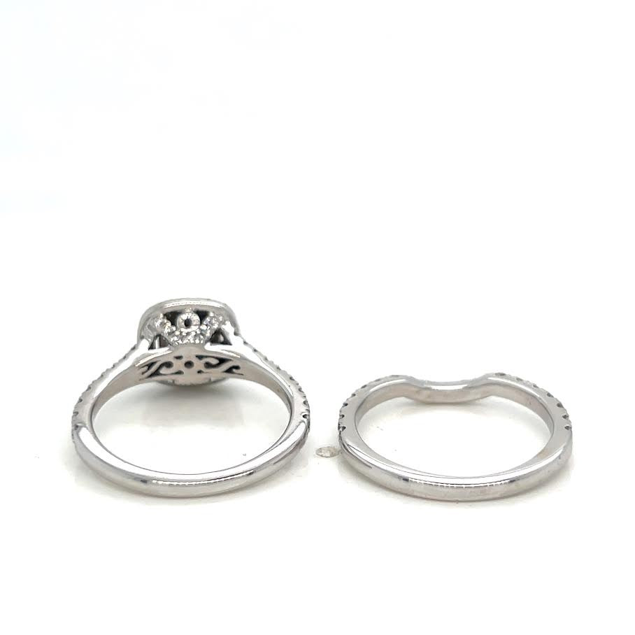 Neil Lane 2 Piece Wedding/engagement Diamond Ring Set 14K White Gold Size 5.75 (view 10)