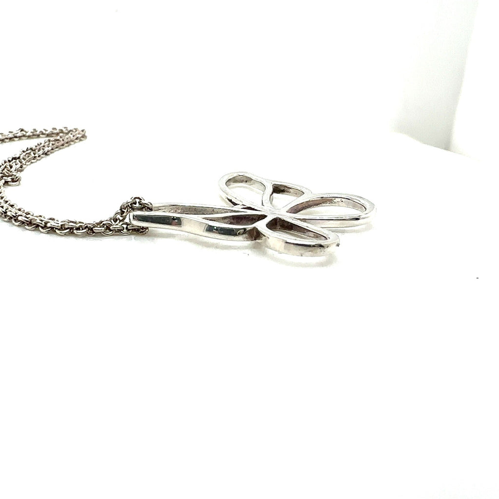Tiffany & Co. Sterling Silver Butterlfy Pendant Necklace 16" (view 5)