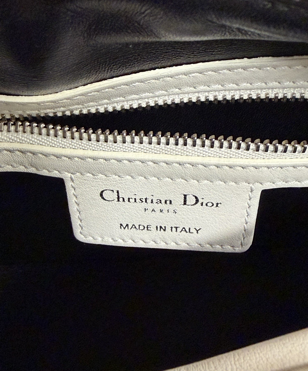 Christian Dior Medium Patch Lady Dior Bag White Calfskin Leather — view 11