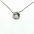 Tiffany & Co 18kw gold necklace 1837 collection w/diamond 0.06cta, 16in long (view 1)