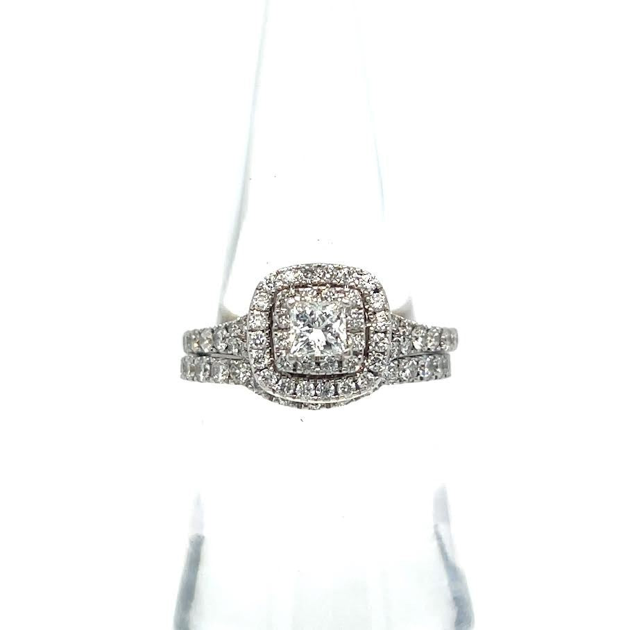 Neil Lane NEIL LANE 2 PIECE WEDDING/ENGAGEMENT DIAMOND RING SET 14K WHITE GOLD SIZE 5.75 — Certified Authentic | San Diego Je