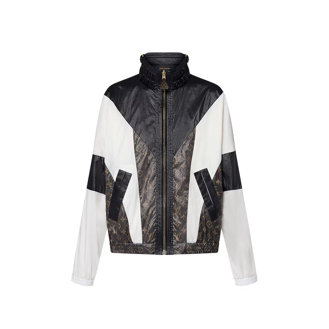LOUIS VUITTON SPORTY COLOR-BLOCKED ZIP UP WINDBREAKER JACKET SIZE 38/US 6 1AFMF00