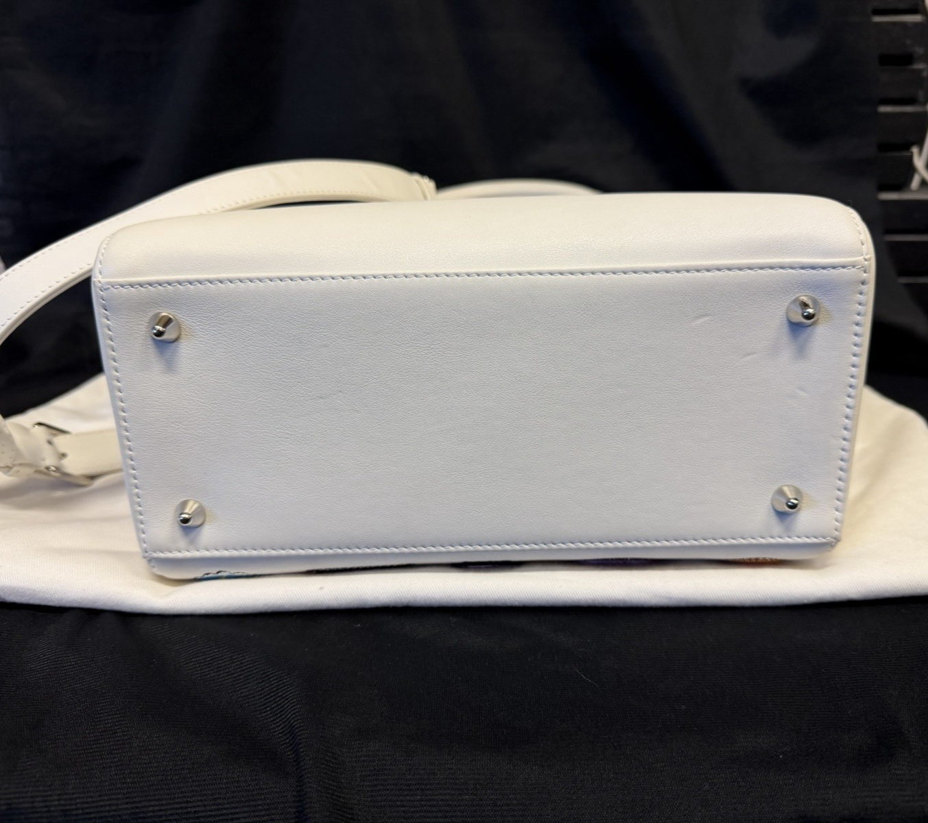 Christian Dior Medium Patch Lady Dior Bag White Calfskin Leather — view 6