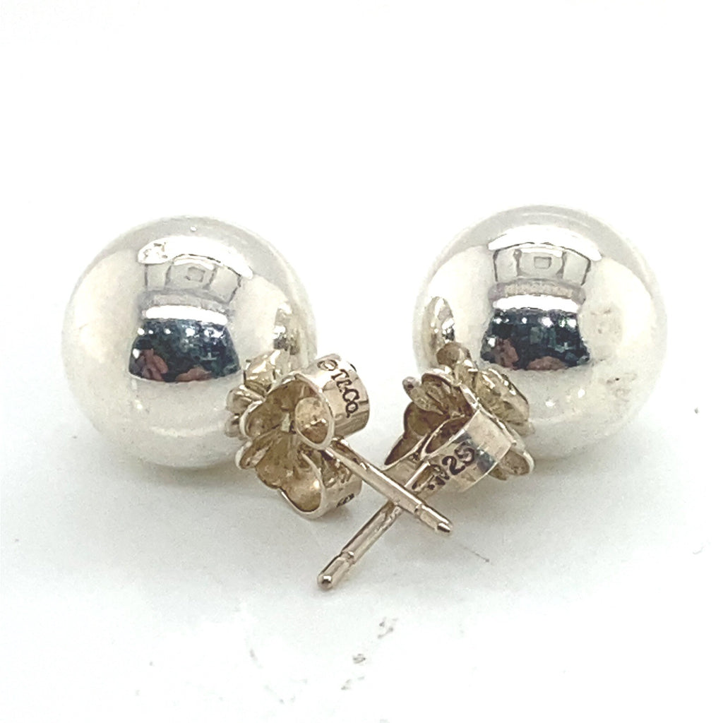 Tiffany & Co. Sterling Silver 10mm Bead Ball Stud Earrings (view 2)