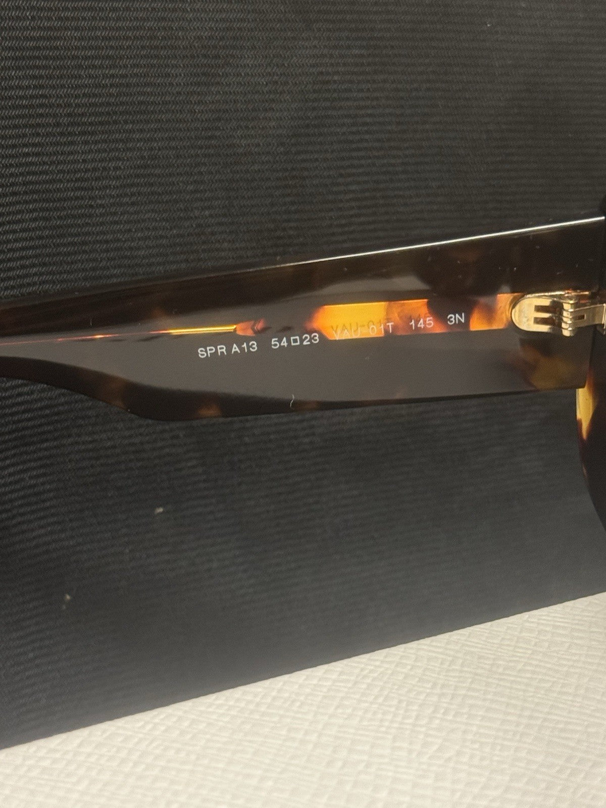 PRADA HONEY TORTOISE FRAME DARK BROWN LENS PR A13S 145MM/ 54-23MM SUNGLASSES — view 8