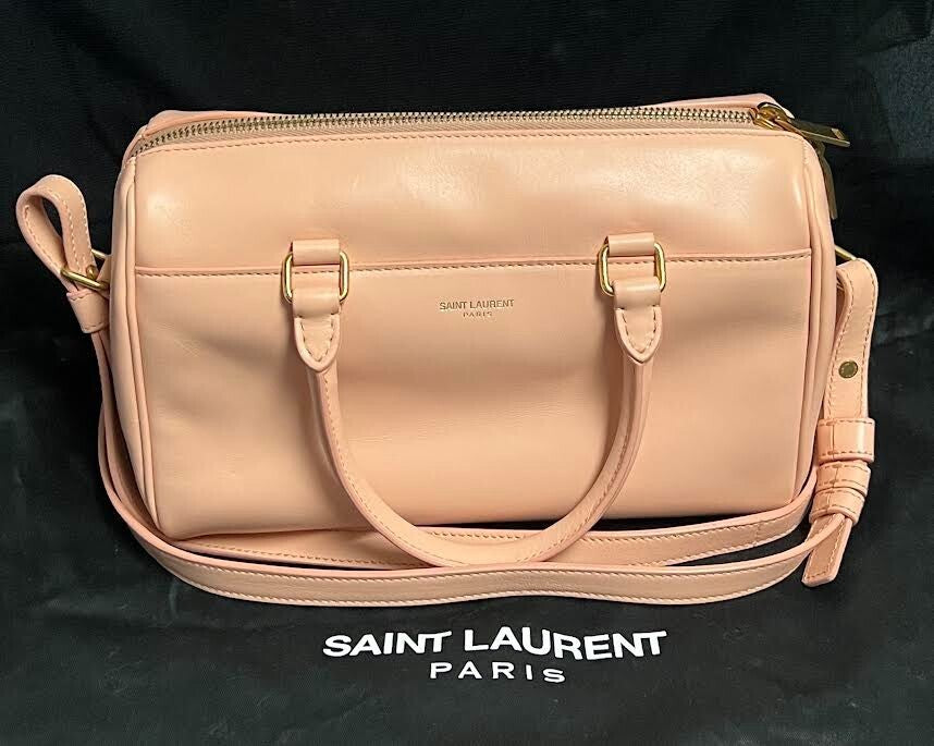 Saint Laurent Classic Baby Duffle Bag Pink Leather W Detachable Crossbody Strap (view 2)