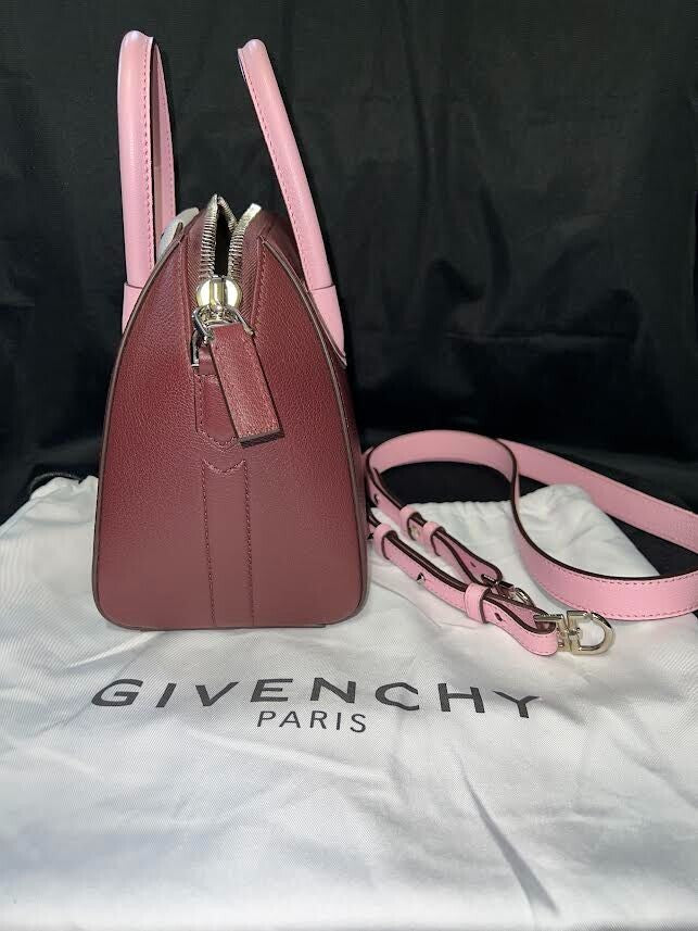 Givenchy Goatskin Mini Tri-color Antigona Burgundy Pink White Top Handle Bag (view 6)