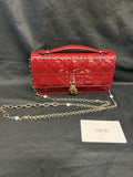Christian Dior My Dior Mini Bag Cherry Red Patent Cannage Calfskin, Chain Strap — Certified Authentic | San Diego Jewelry Buy