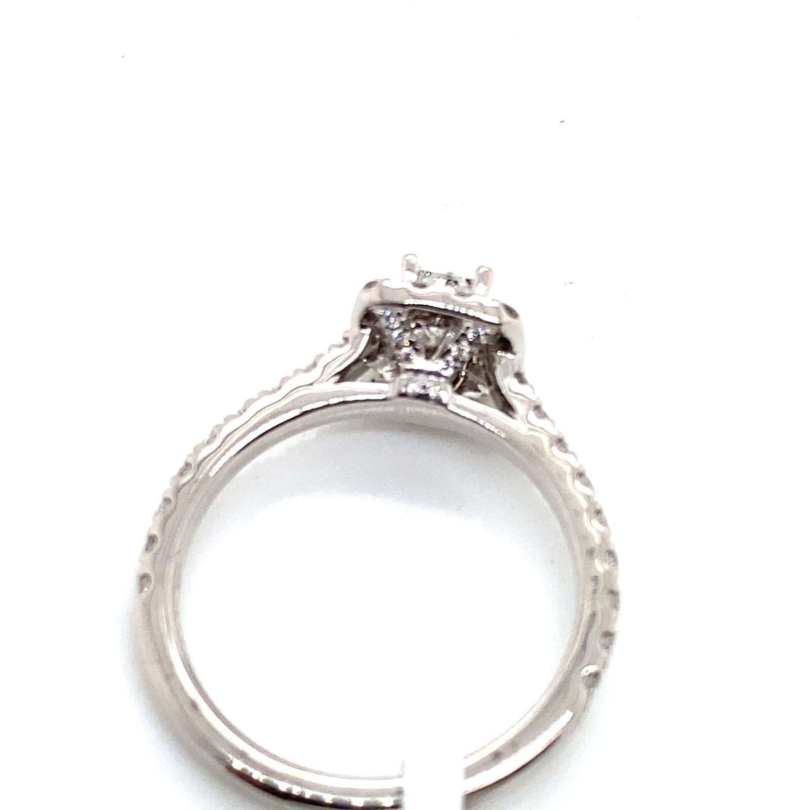 1.11ctw Neil Lane 14k White Gold Diamond Engagement Ring Wedding Band Set 6.25 — view 5