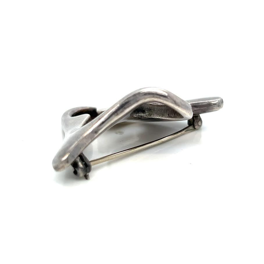 GEORG JENSEN AMOEBA BROOCH STERLING SILVER 925 VINTAGE DENMARK 322 STAMP 1950s — view 5