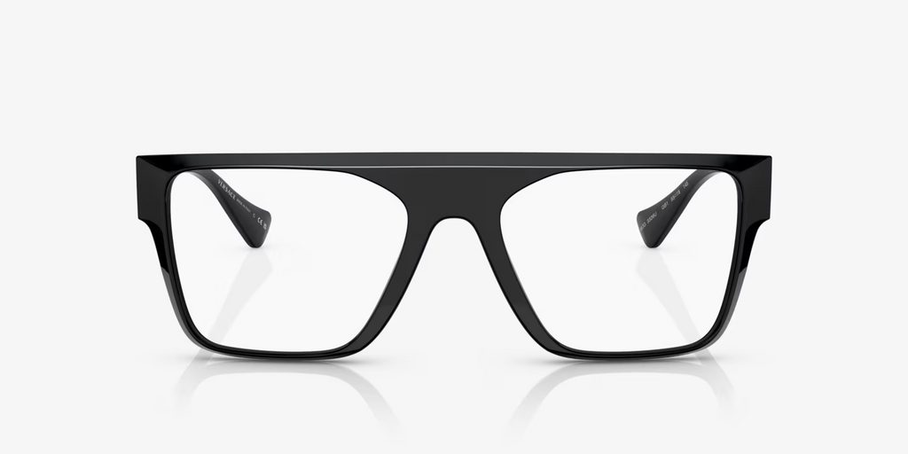 Versace Rectangle Eyeglasses VE 3326U GB1 Black/Gold Frame, Demo Lens 145mm — view 2