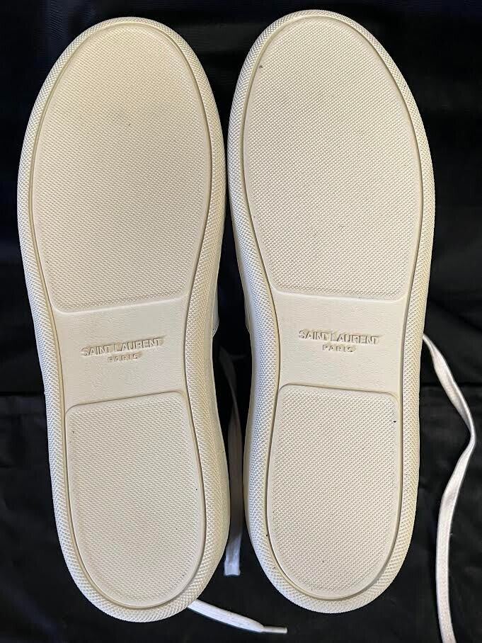 Saint Laurent SL/O2H High Top Sneakers Black and White Suede Size 39 (us 6) (view 8)