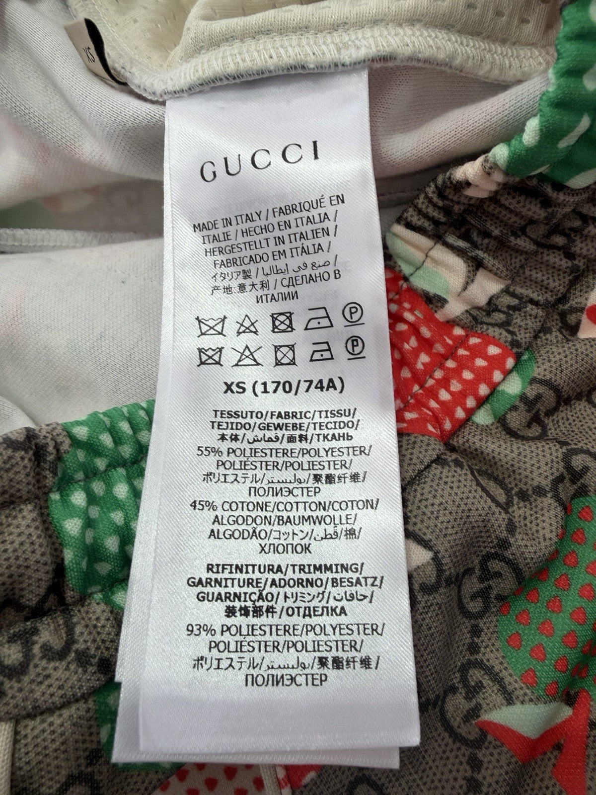 Gucci Les Pommes GG Supreme Apple Motif Drawstring Jogger Pants Size XS4