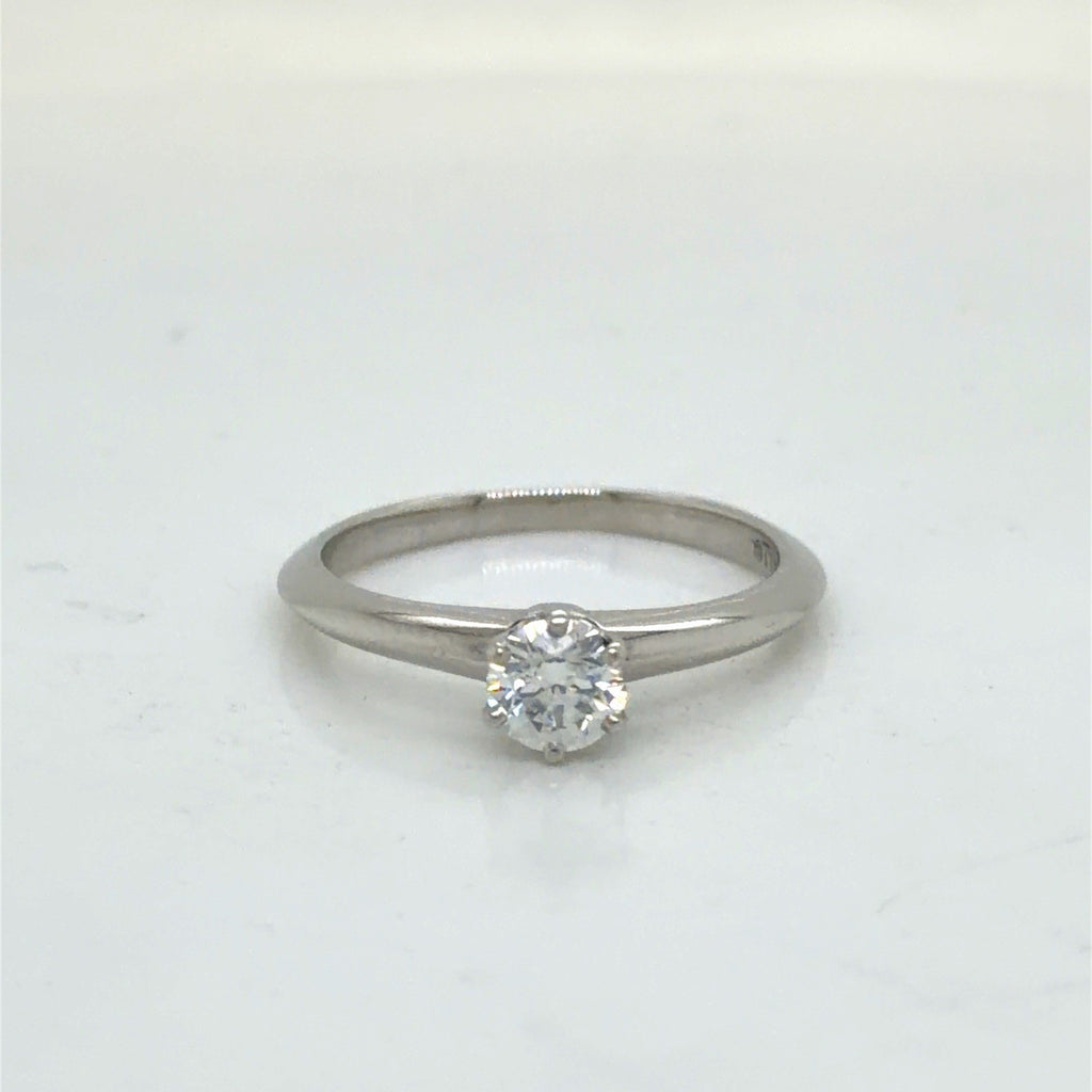 Tiffany & Co. 0.33ct Round Brilliant Diamond Solitaire Engagement Ring Size 4.5 (view 12)