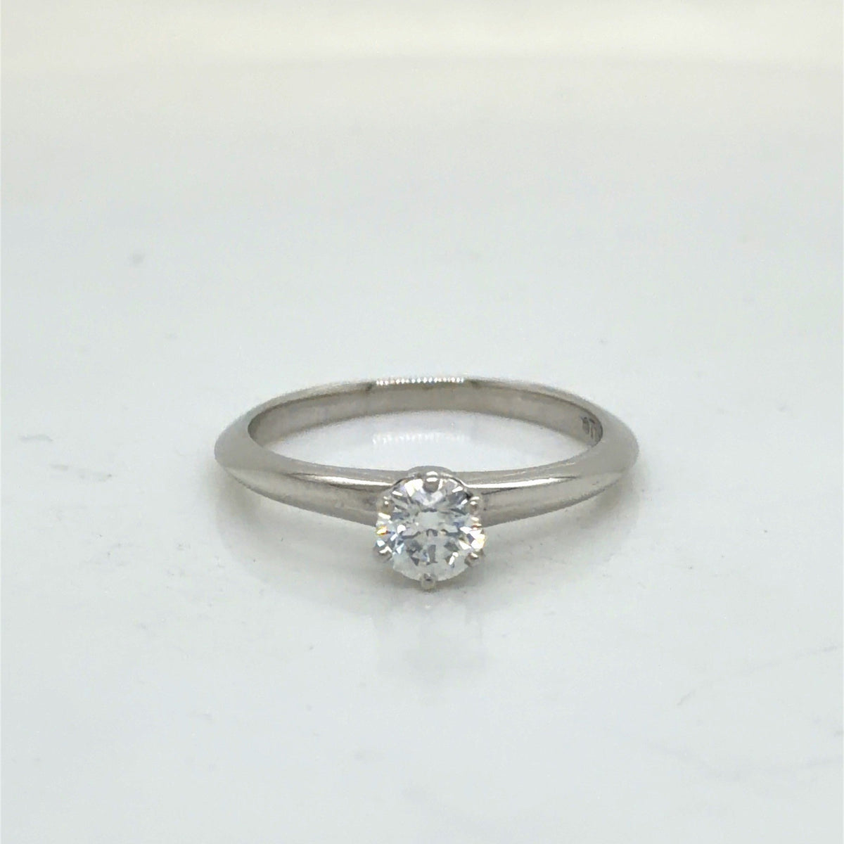 Tiffany & Co. 0.33ct Round Brilliant Diamond Solitaire Engagement Ring Size 4.5 (view 12)