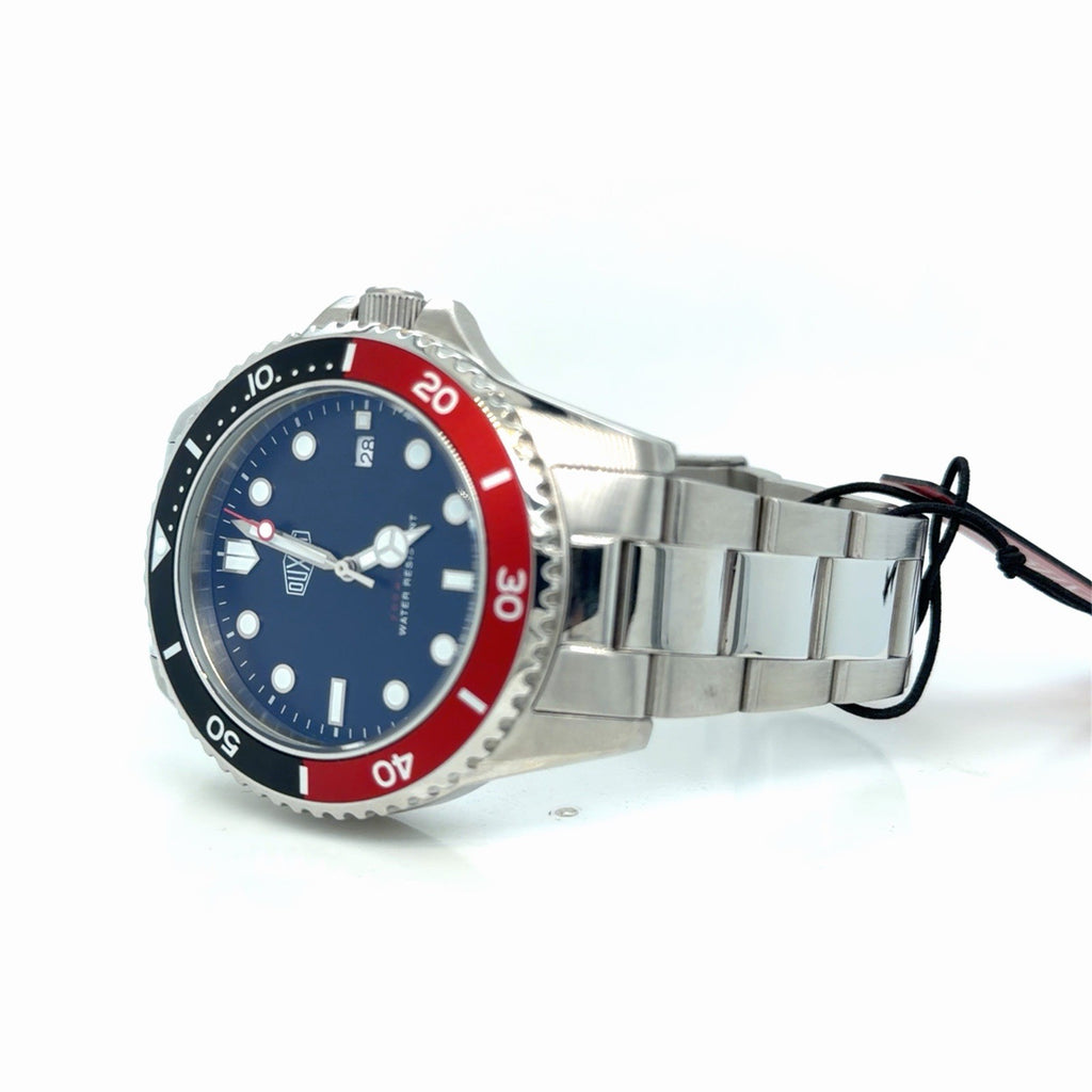 Duxot Altum 42 mm Swiss Quartz Watch Black & Red "Coke" Bezel DX-2025-55 (view 9)