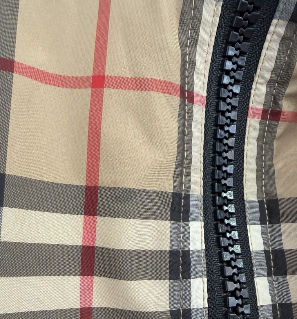 Burberry Check Hooded Jacket Drawstring Long Sleeve US Size 2 (view 8)