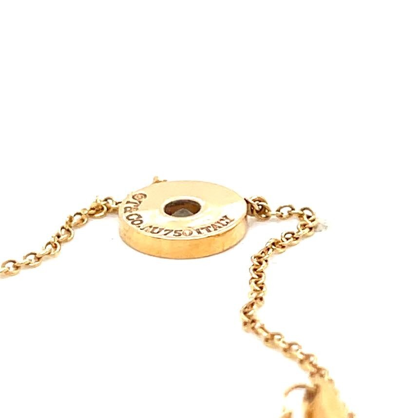 Tiffany & CO Diamond Circle Pendant 16" Necklace 18K Rose Gold with Box (view 9)