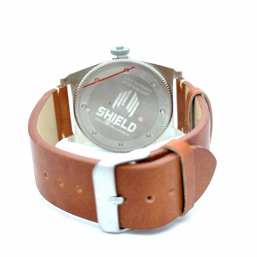 Shield 40mm Cavern Watch Black/Orange Dial, Tan Leather Strap SLDSH110-3 (view 5)
