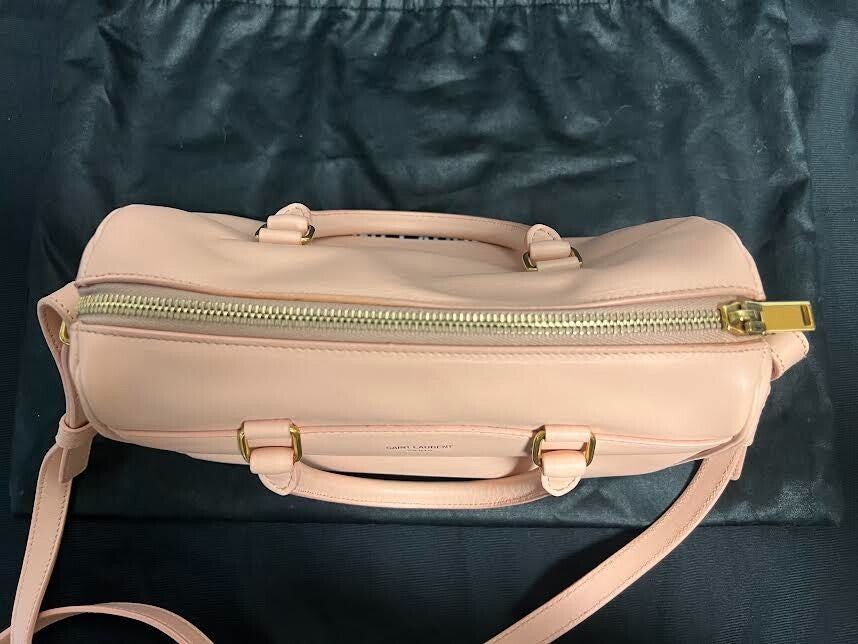 Saint Laurent Classic Baby Duffle Bag Pink Leather W Detachable Crossbody Strap (view 7)