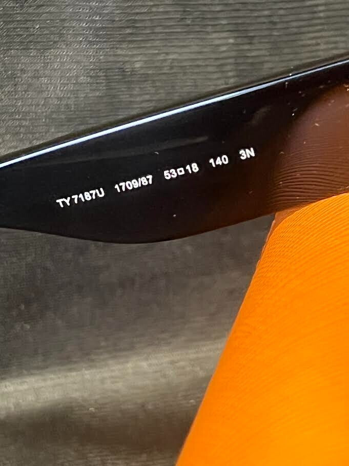 TORY BURCH SUNGLASSES TY7187U 170987 BLACK FRAME SOLID GREY LENS 140mm — view 9