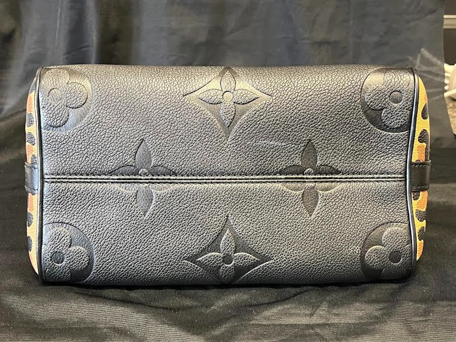 LOUIS VUITTON BLACK MONOGRAM WILD AT HEART SPEEDY 25 BANDOULIERE LEATHER W LOCK — view 5