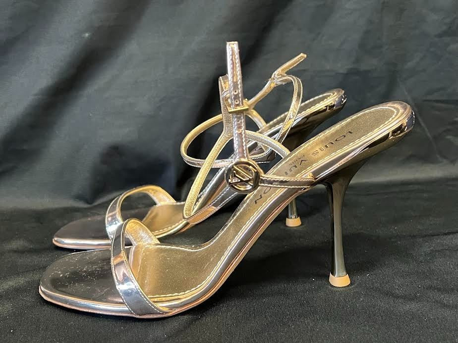 Louis Vuitton 6AM Sandal Size 41 (us 11) 1AGWZ2 Gold Metallic Leather Heels (view 6)