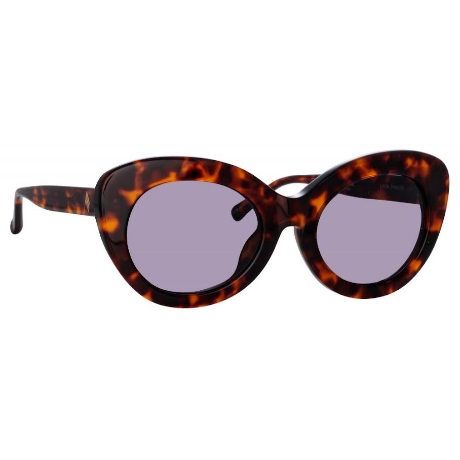 The Attico x Linda Farrow Agnes Sunglasses Tortoise ATTICO44C2SUN 53-21-140mm (view 1)
