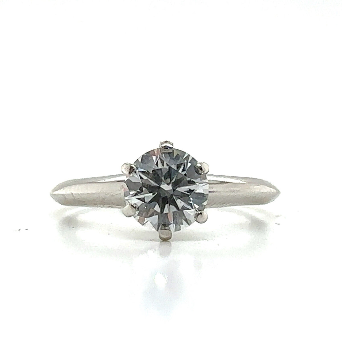 0.77ct Tiffany & Co. Round Brilliant Diamond Solitaire Engagement Ring Platinum (view 2)