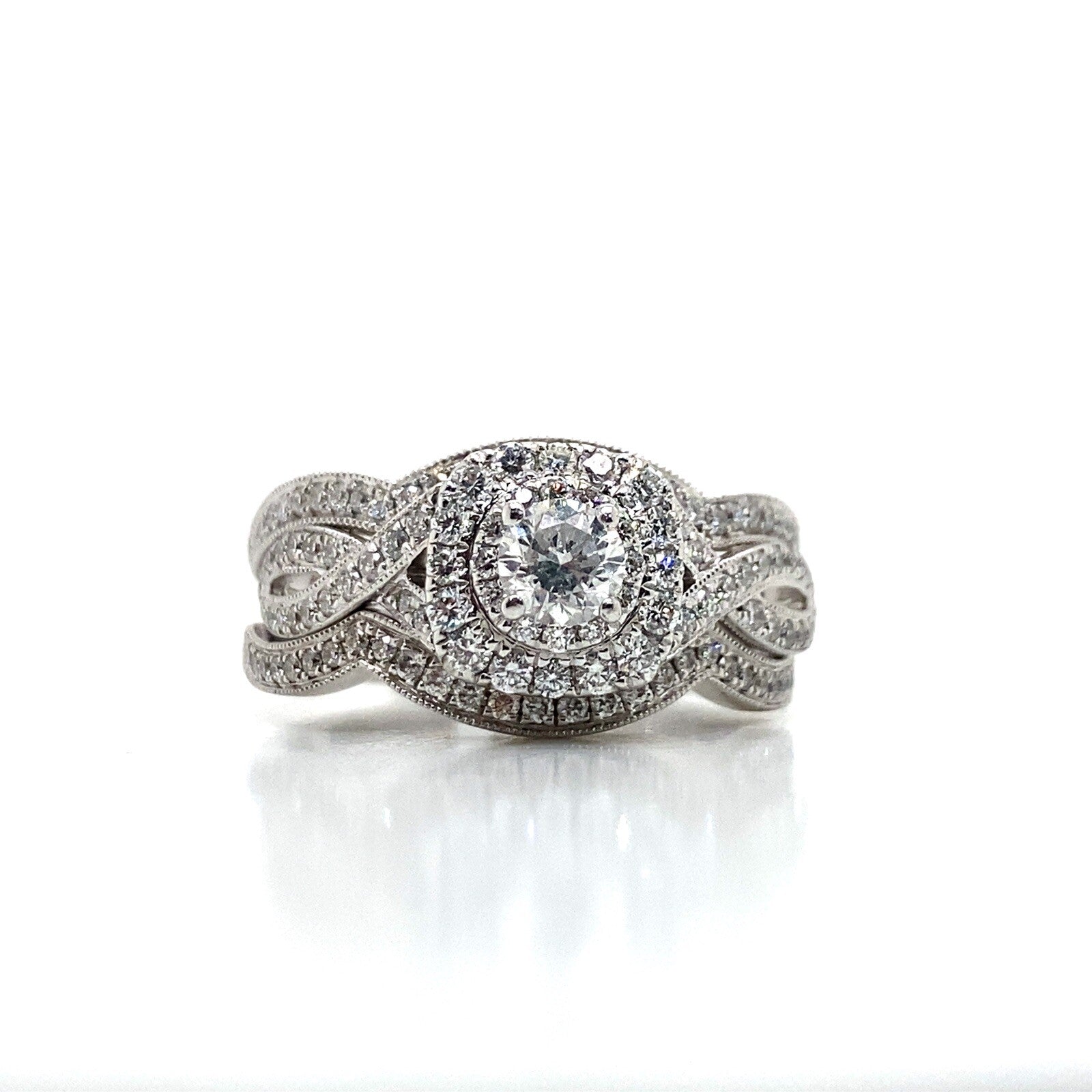 1.79tcw Neil Lane 14k White Gold Diamond Engagement Ring and Wedding Bands — Certified Authentic | San Diego Jewelry Buyers