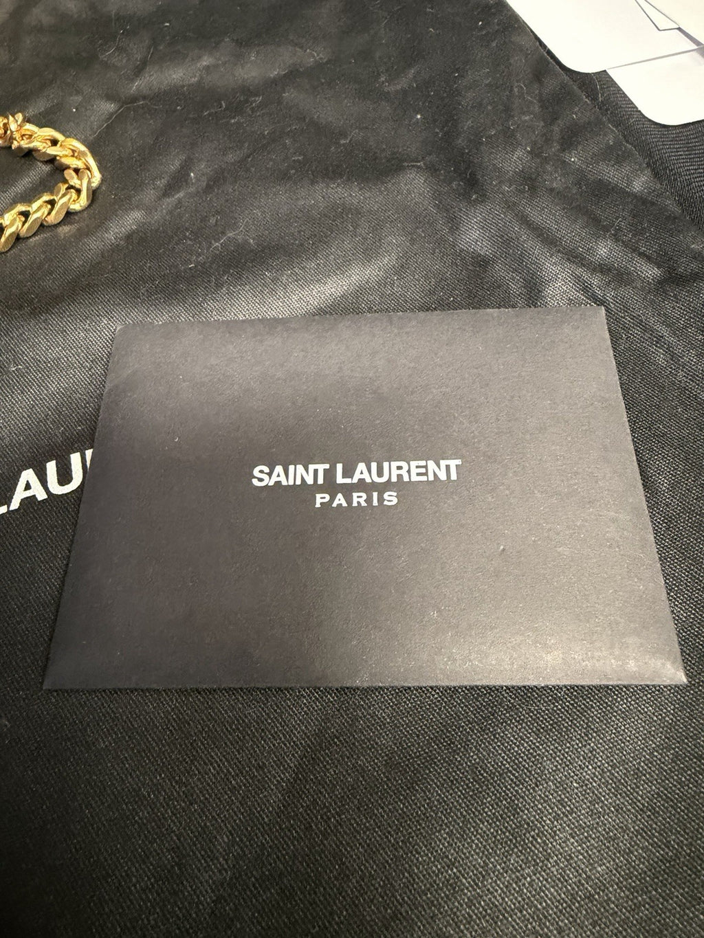 Saint Laurent YSL Vicky Bag Red Leather, Gold Chain Strap Crossbody — view 10