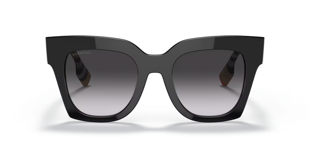 Burberry BE4364 KITTY Square Sunglasses BLACK FRAME GREY GRADIENT LENS 145MM (view 2)