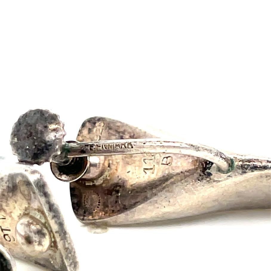 Georg Jensen Vintage Screw/clip ON Earring Sterling Silver 925 116B 1960's Era (view 11)