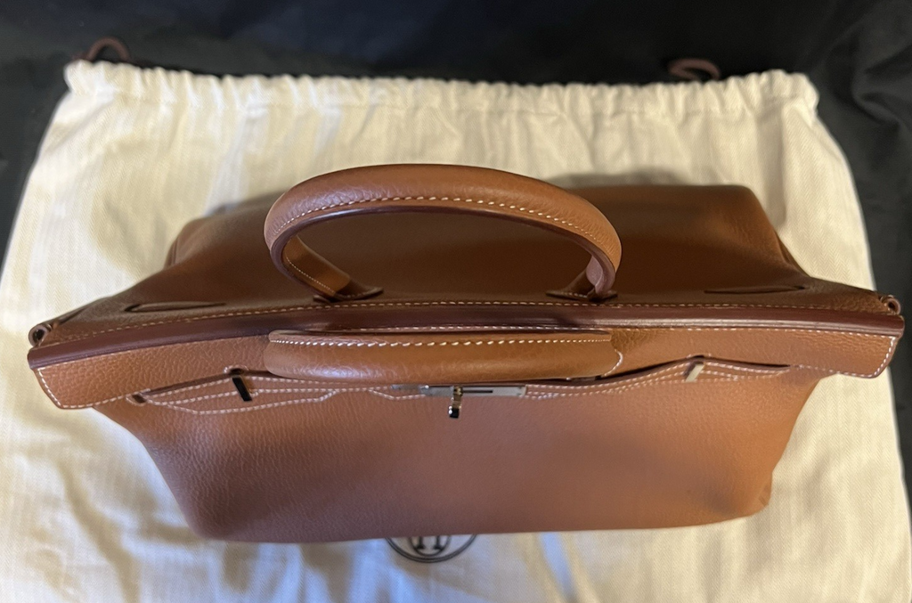Hermes 2017 Birkin 35 Gold Togo Leather Palladium Hardware Top Handle Bag (view 8)