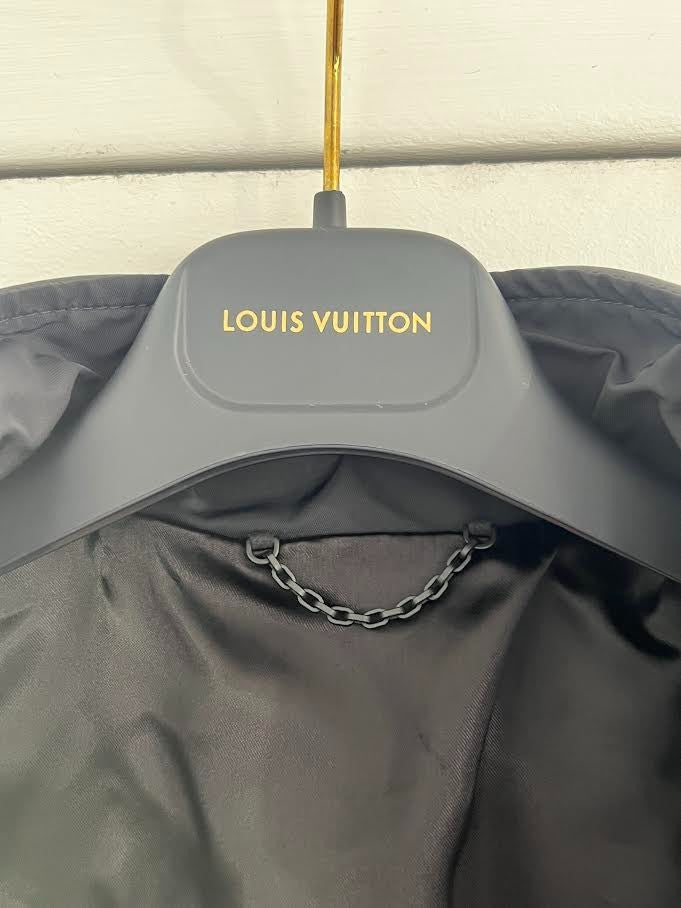 Louis Vuitton Leather Mix Track Top 1AHVLY Size 44/US 34 Black Zip UP (view 5)