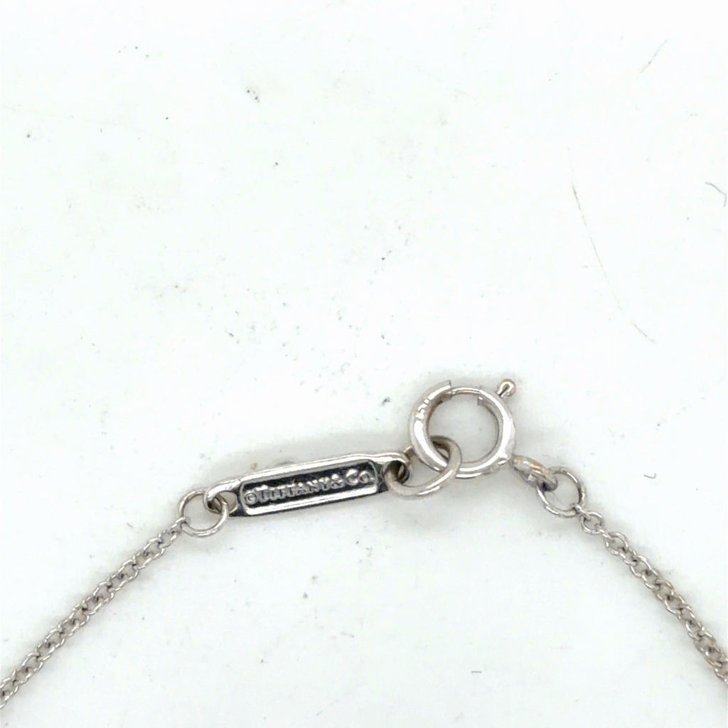 Tiffany & Co 18kw gold necklace 1837 collection w/diamond 0.06cta, 16in long (view 4)