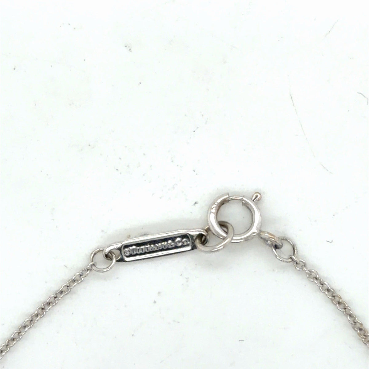 Tiffany & Co 18kw gold necklace 1837 collection w/diamond 0.06cta, 16in long (view 4)