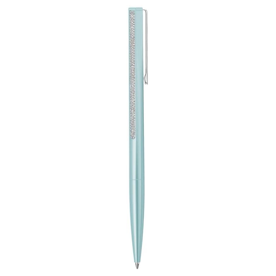 Swarovski Crystal Shimmer Ballpoint Pen, Blue Lacquered, Chrome Plated 5678190 (view 1)