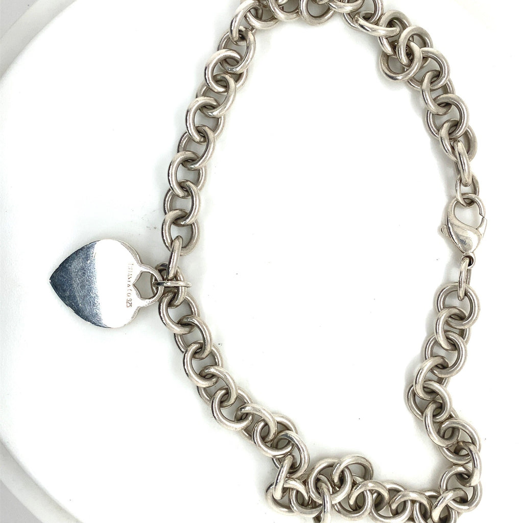 Tiffany & Co Heart necklace links design , silver 925 , 16 inch. (view 2)