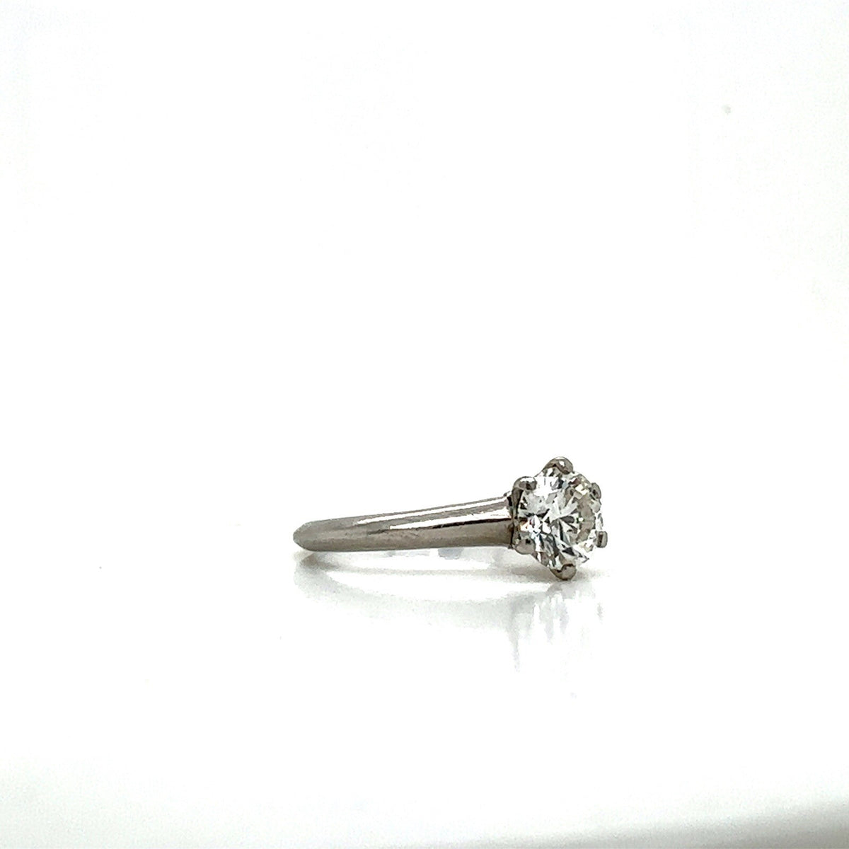 0.77ct Tiffany & Co. Round Brilliant Diamond Solitaire Engagement Ring Platinum (view 2)