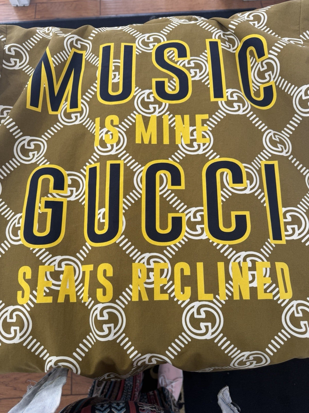 Gucci 100th Anniversary Music is My Gucci Khaki Windbreaker Long Coat Size 401