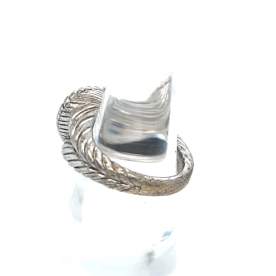 Judith Ripka Sterling Silver 925 Cubic Zirconia Heart Ring Size 6 (view 3)