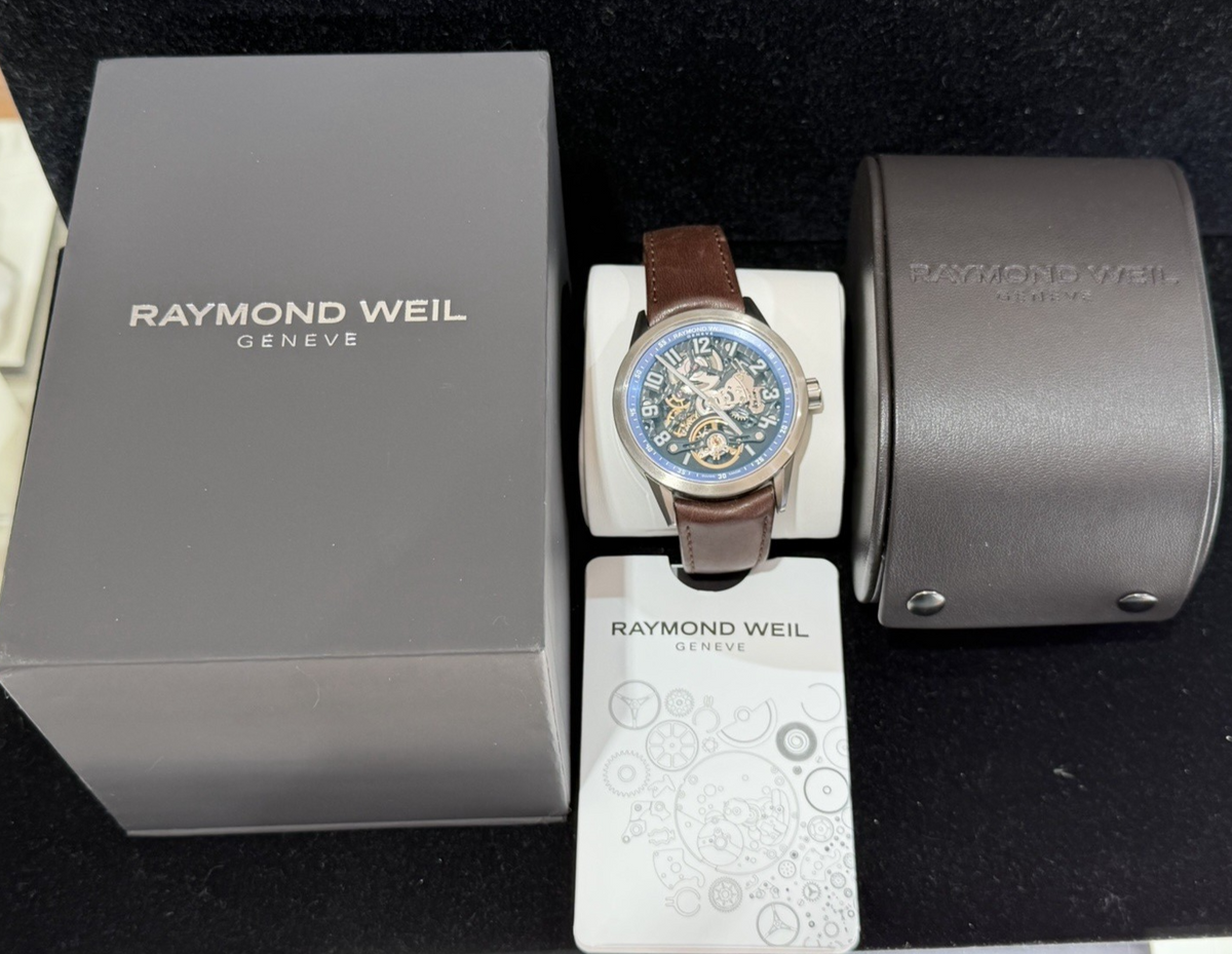 Raymond Weil Freelancer Automatic Blue Dial 2875-TIR-05500 Brown Leather USA LE (view 16)