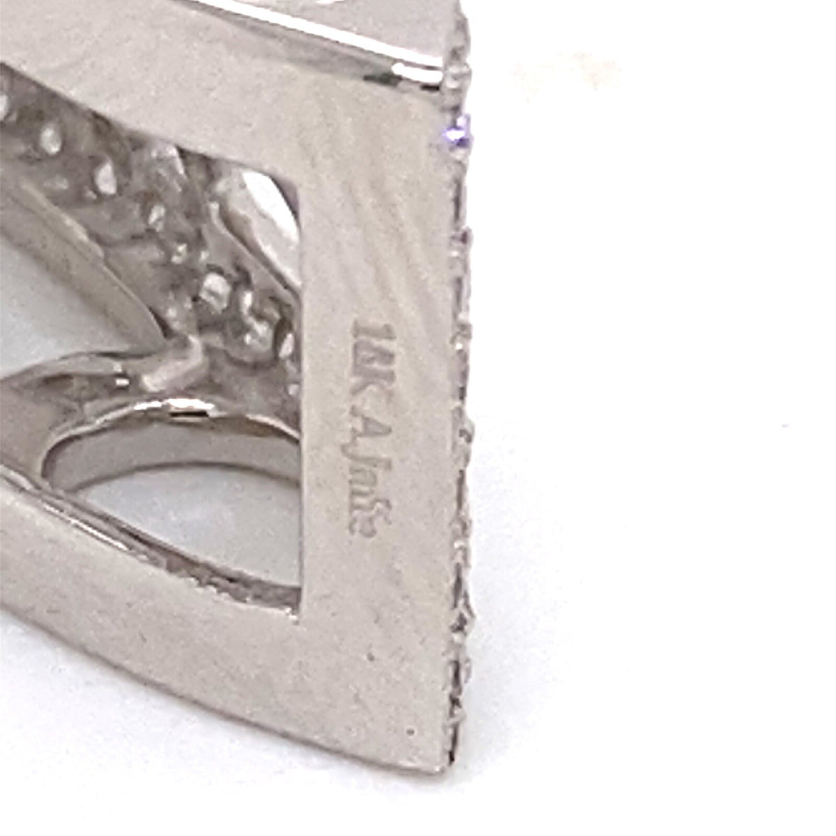 0.35tcw A. Jaffe 18k White Gold and Diamond Pendant Enhancer Charm (view 4)
