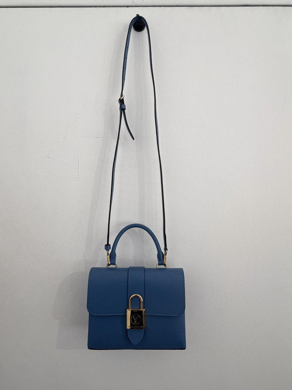 Louis Vuitton Locky BB Epi Leather Blue Top Handle Bag & Removable Strap (view 13)