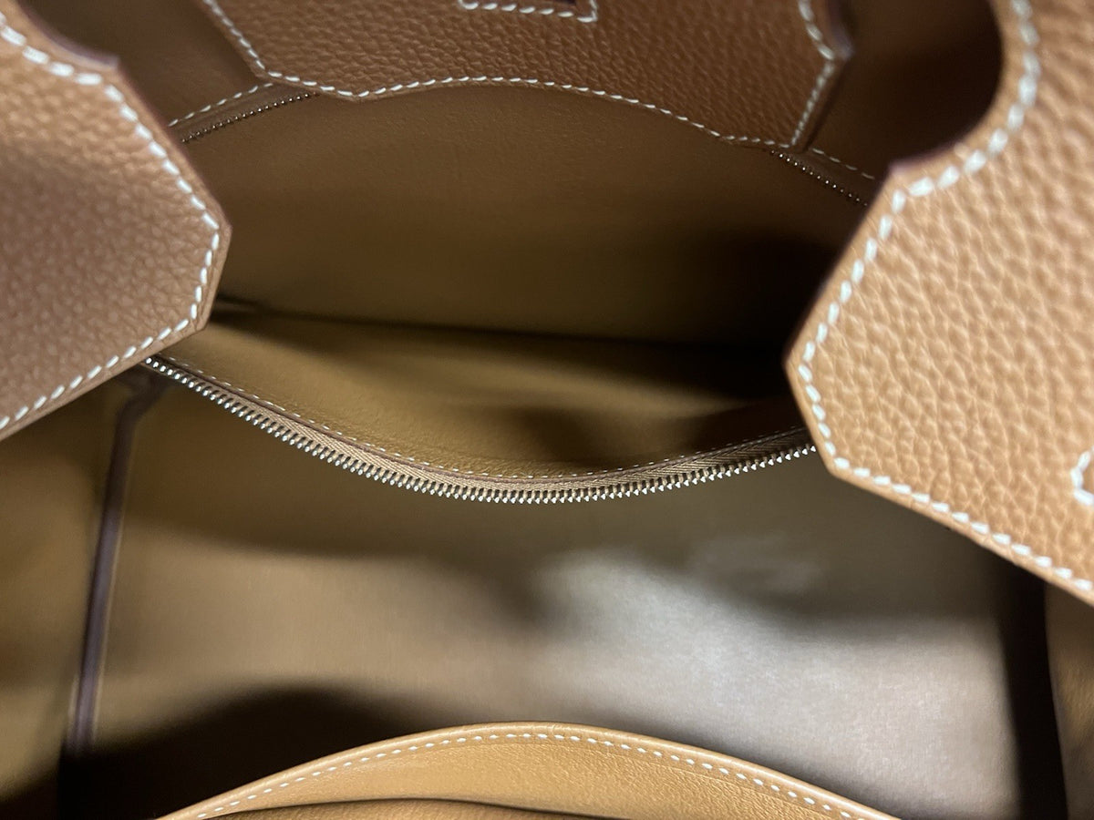 Hermes 2017 Birkin 35 Gold Togo Leather Palladium Hardware Top Handle Bag (view 11)