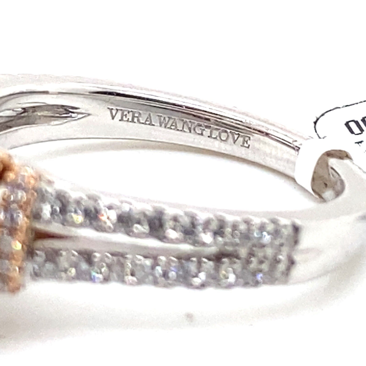 Vera Wang diamond engagement ring 1.58ctwa with rose gold accents size 6.5 (view 5)