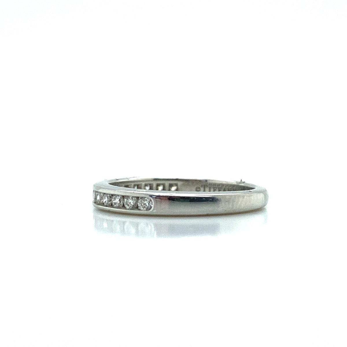 Tiffany & Co. 3mm 0.33tcw Platinum and Diamond Novo Band Ring Size 5 (view 3)