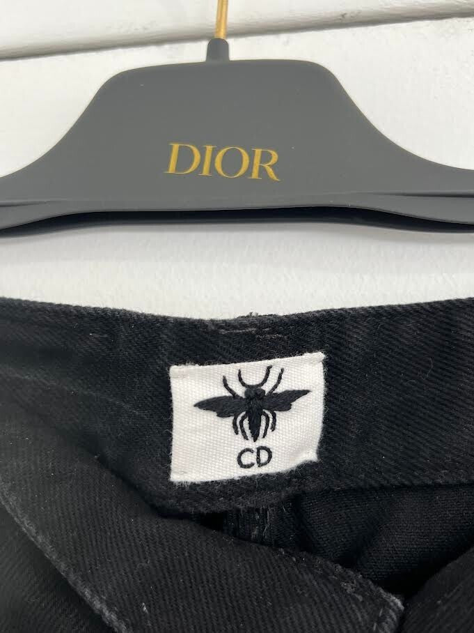 CHRISTIAN DIOR FLARED DENIM PANTS BLACK SIZE 34 (US 0) 512P04A3039 9000 NOIR3