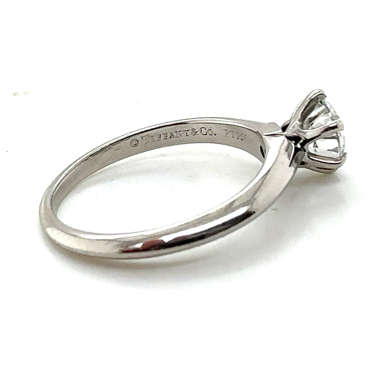 0.77ct Tiffany & Co. Round Brilliant Diamond Solitaire Engagement Ring Platinum (view 5)